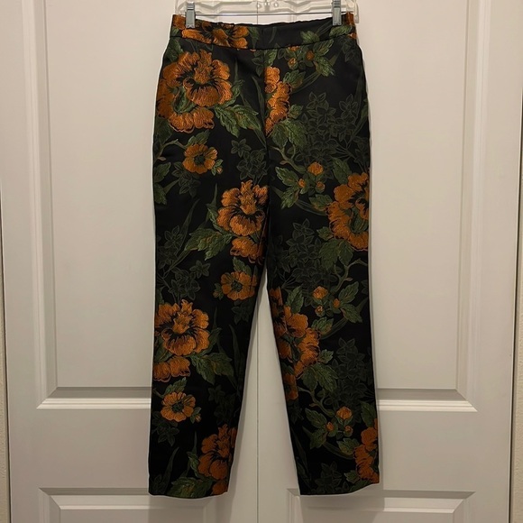 Liviana Conti Orange & Green Floral Pants